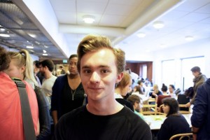 Lukas Olsson is The Vice President of the Student Union for the Humanities and Theology, and responsible for the café. Photo: Jens Hansen.