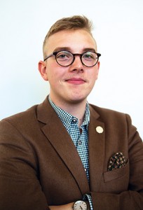 Jesper Sjöström Strobel, chairperson for the Student Union for Science Students. For a while, he could party six days a week excluding morning drinking. Today, he is a non-drinker.
