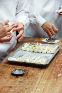 Chinese dumplings in the making. Photo: Carl-Johan Kullving
