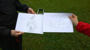The children’s drawings worked as inspiration to the structure of the tree houses. Photo: Axel Hilleskog