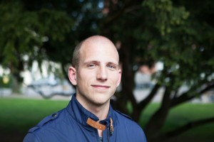 Martin Lindahl, currently on the home stretch with his Bachelor’s thesis in Political Science, likes Jodel. Photo: Casper Danielsson.