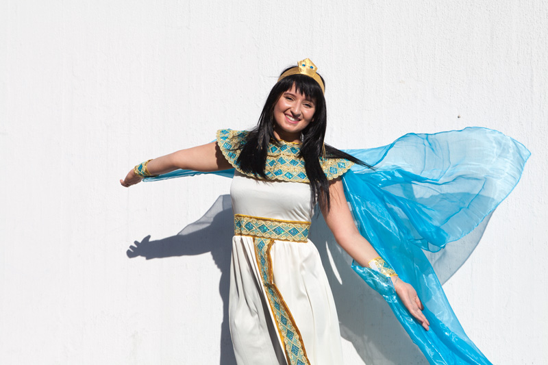 Photo caption: Cajsa Åkerlund works at Buttericks and she appreciates that Halloween now allows for greater variation – you do not have to dress up as something scary but you can be anything you want. Photo: Tindra Englund.