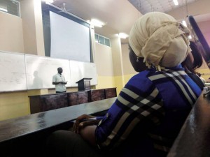 Political Science students during a lecture, discussing the future for Africa. Photo: Lisa Carmack
