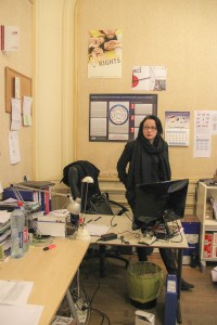 In the midst of documents and folder. Elisabeth Gehrke has already spent a little more than eight months in Brussels. Photo: Carl-Johan Kullving